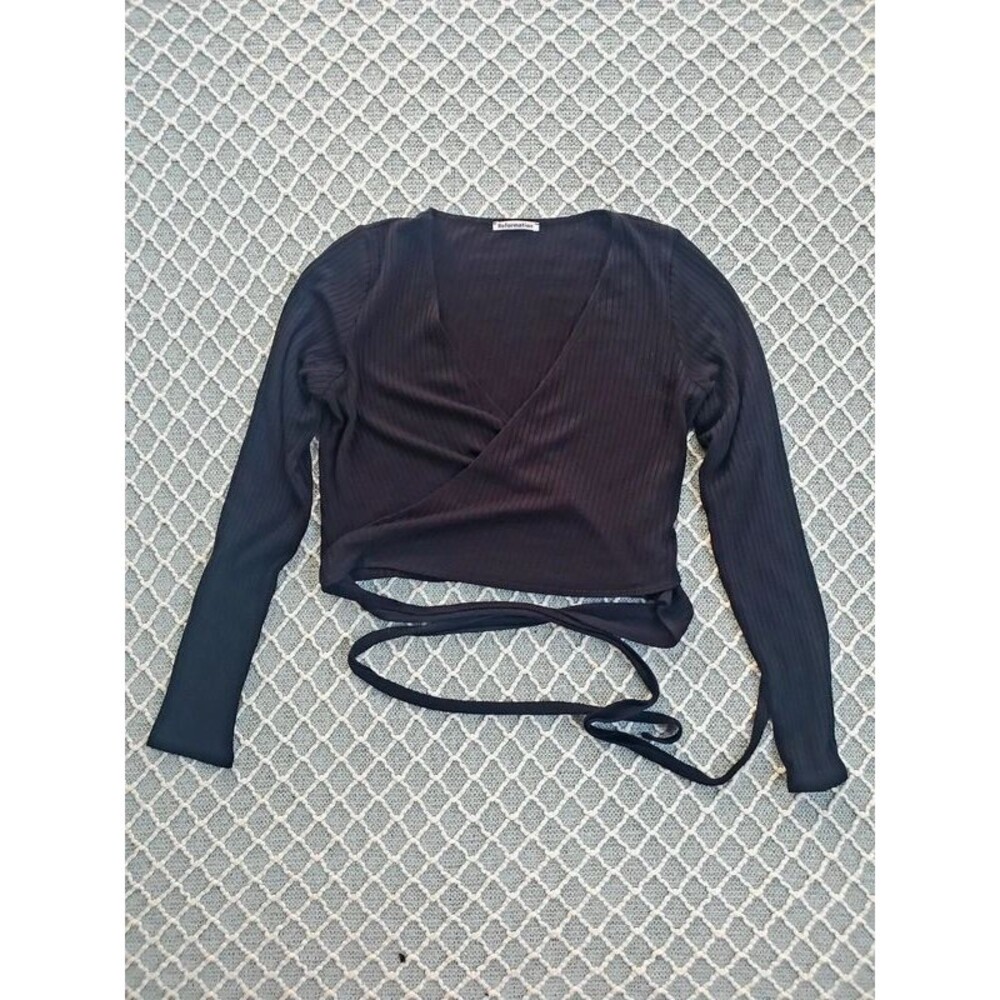 Reformation Wrap Around Long Sleeve Top Size S